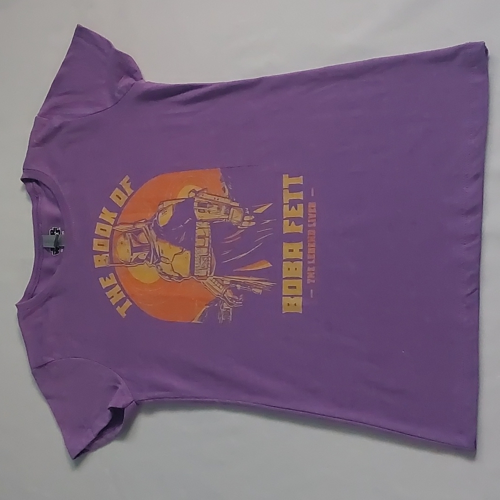 Star wars Boba fett t-chirt purple Girls Xl 14-16‎